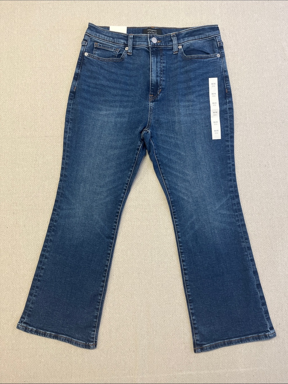 Banana Republic High Rise Bootcut Cropped Jeans Size 30/10 NWT Dark Wash